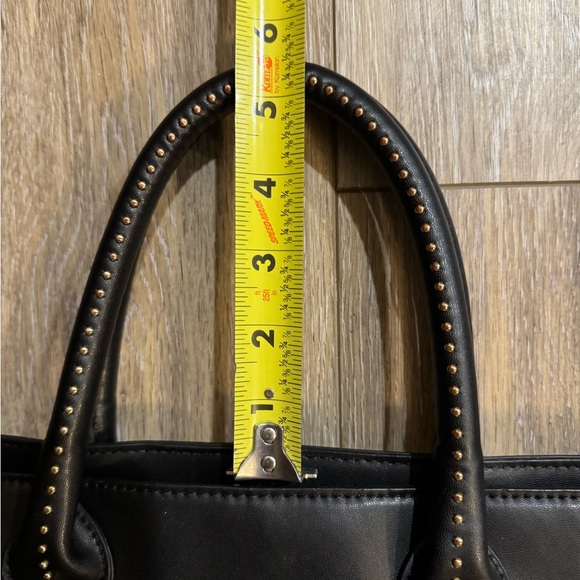 BCBG Paris Black Studded Faux Leather Women's Shoulder Bag - Picture 9 of 10